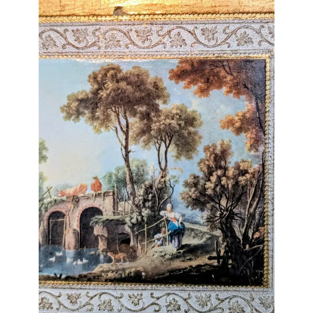 VTG 'The Bridge' by Francois Boucher Copy of Original Painting in Louvre